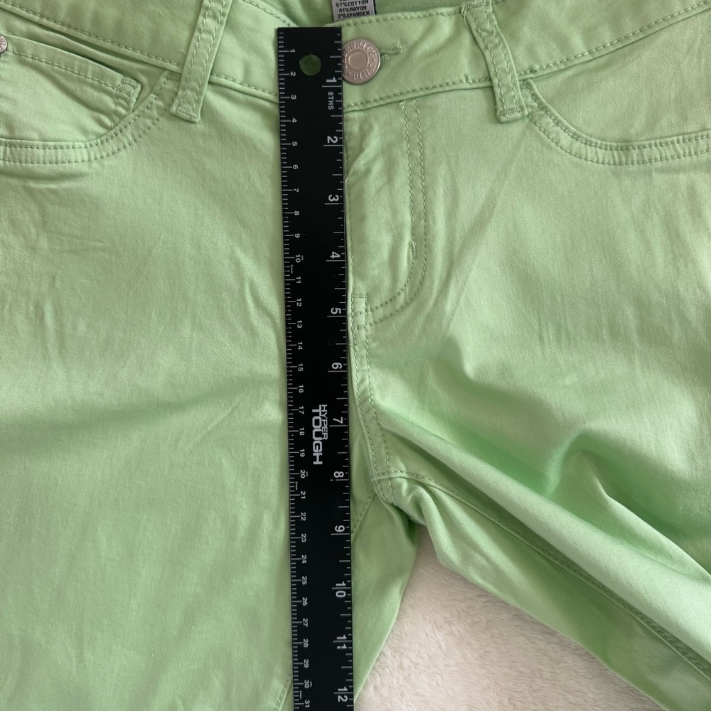 Celebrity Pink Lime Lt Neon Green Lightweight Crop Pants Jeans Size 28 Like New - Picture 6 of 7